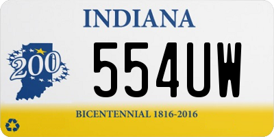 IN license plate 554UW