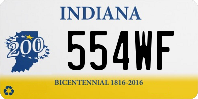 IN license plate 554WF