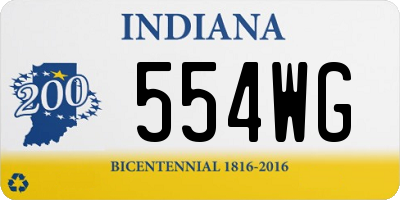 IN license plate 554WG