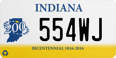 IN license plate 554WJ