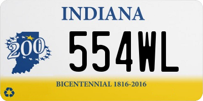 IN license plate 554WL