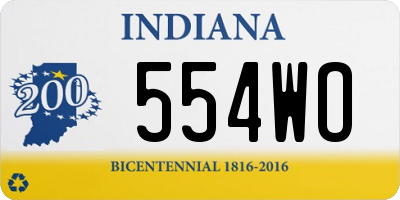 IN license plate 554WO