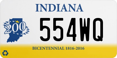 IN license plate 554WQ