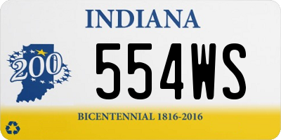 IN license plate 554WS