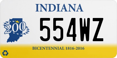 IN license plate 554WZ