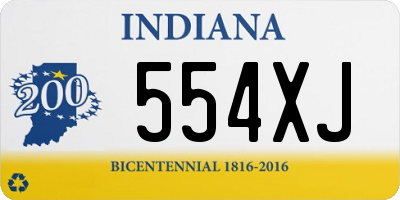 IN license plate 554XJ