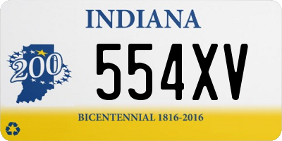 IN license plate 554XV