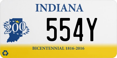 IN license plate 554Y