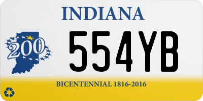 IN license plate 554YB