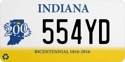 IN license plate 554YD