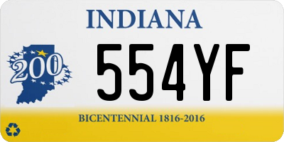 IN license plate 554YF