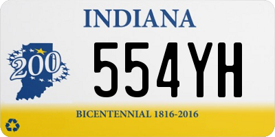 IN license plate 554YH