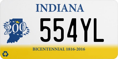 IN license plate 554YL