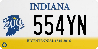 IN license plate 554YN