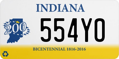 IN license plate 554YO