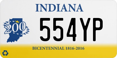 IN license plate 554YP