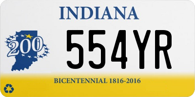 IN license plate 554YR