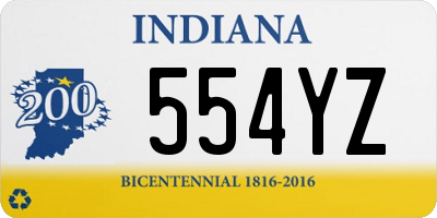 IN license plate 554YZ
