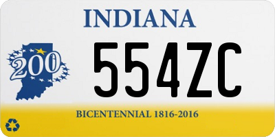 IN license plate 554ZC