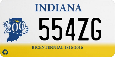 IN license plate 554ZG