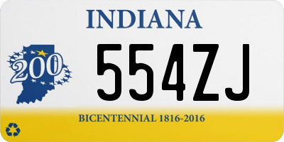 IN license plate 554ZJ