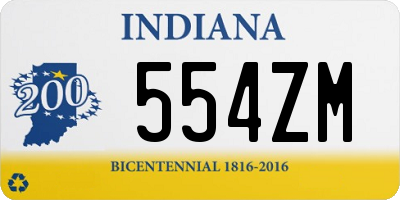 IN license plate 554ZM