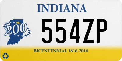 IN license plate 554ZP