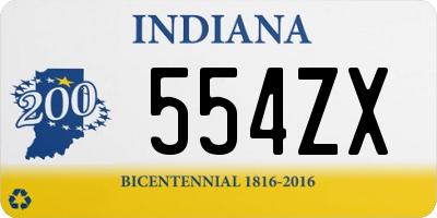 IN license plate 554ZX