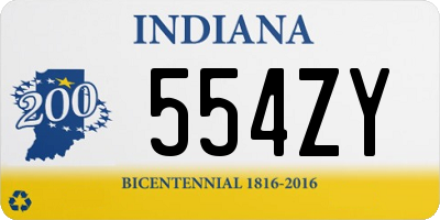 IN license plate 554ZY