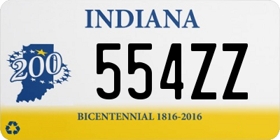 IN license plate 554ZZ