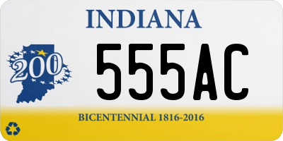 IN license plate 555AC