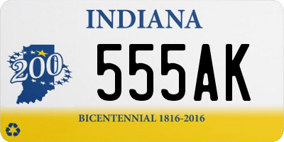 IN license plate 555AK