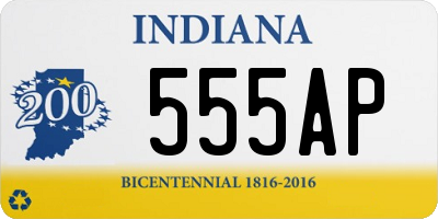 IN license plate 555AP