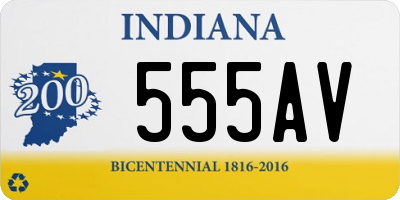 IN license plate 555AV