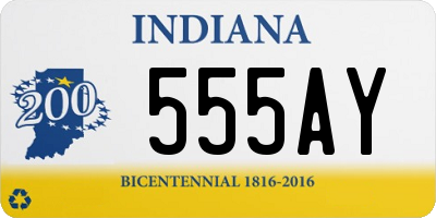IN license plate 555AY
