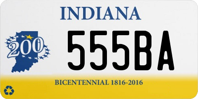 IN license plate 555BA