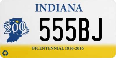 IN license plate 555BJ