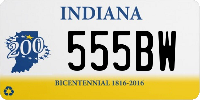 IN license plate 555BW