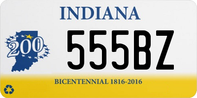 IN license plate 555BZ