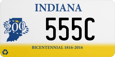 IN license plate 555C