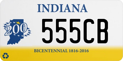 IN license plate 555CB