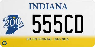 IN license plate 555CD