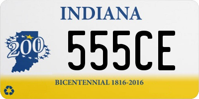 IN license plate 555CE