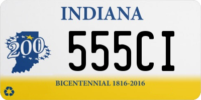 IN license plate 555CI