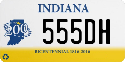 IN license plate 555DH