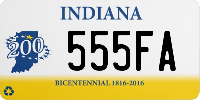 IN license plate 555FA