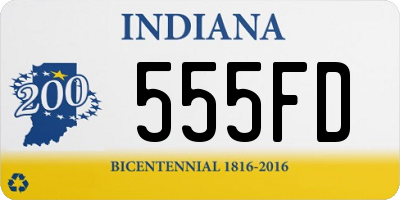 IN license plate 555FD