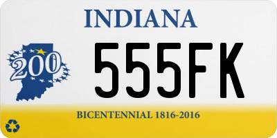 IN license plate 555FK