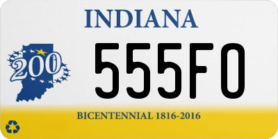 IN license plate 555FO