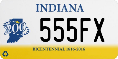 IN license plate 555FX